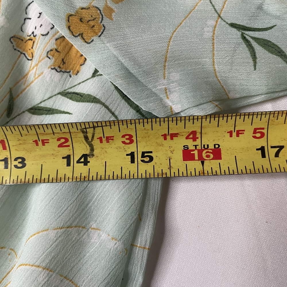 Floral Maxi Dress V Neck High Waist Chiffon Sz S NWT - Picture 9 of 17